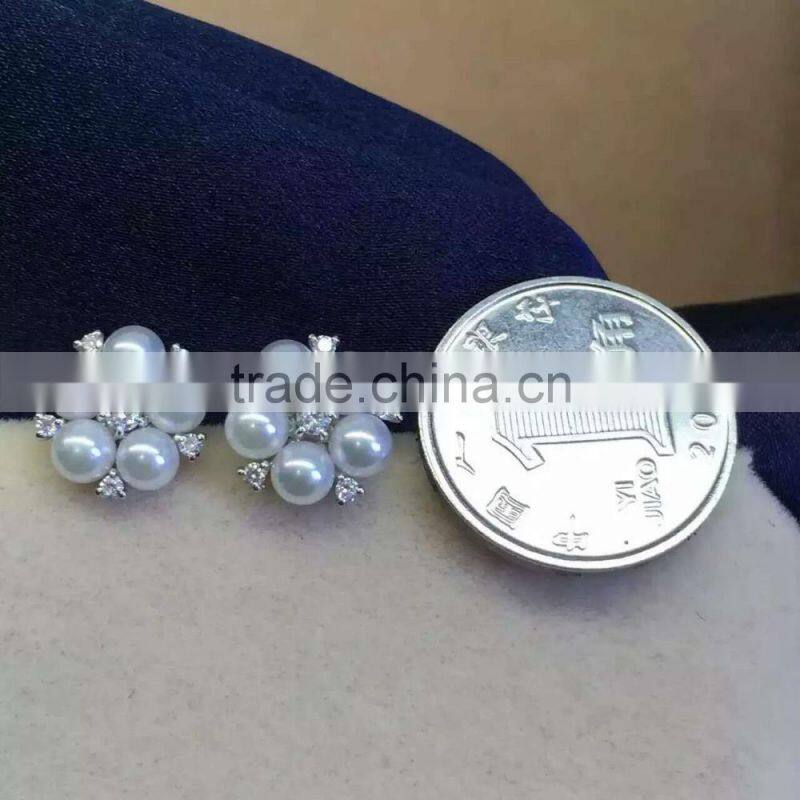 5-5.5mm white Akoya pearls of latest earring designs