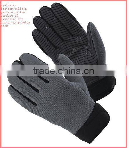Auto mechanic anti slip gloves with silicon printing on palm ZM360-H