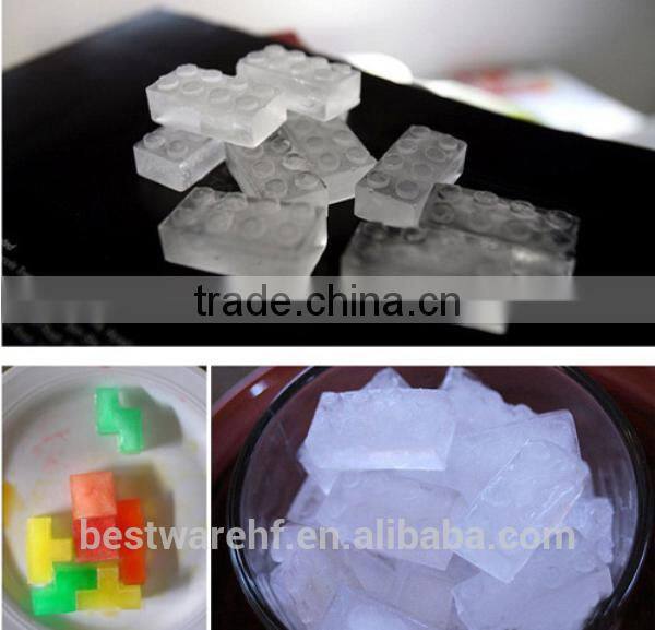 Tetris wholesale shaped silicone custom reusable blocks mini ice molds