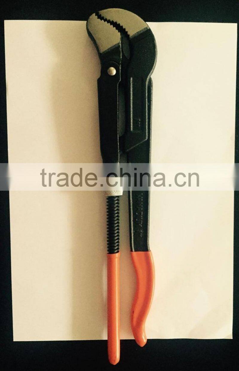 S type bent nose Pipe plier / Pipe wrench with good price and high quality