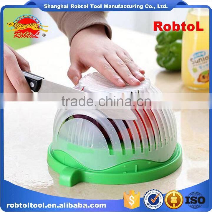 salad maker vegetable cutting bowl strainer fruit cutter slicer chopper kitchen tool PE base PP cover