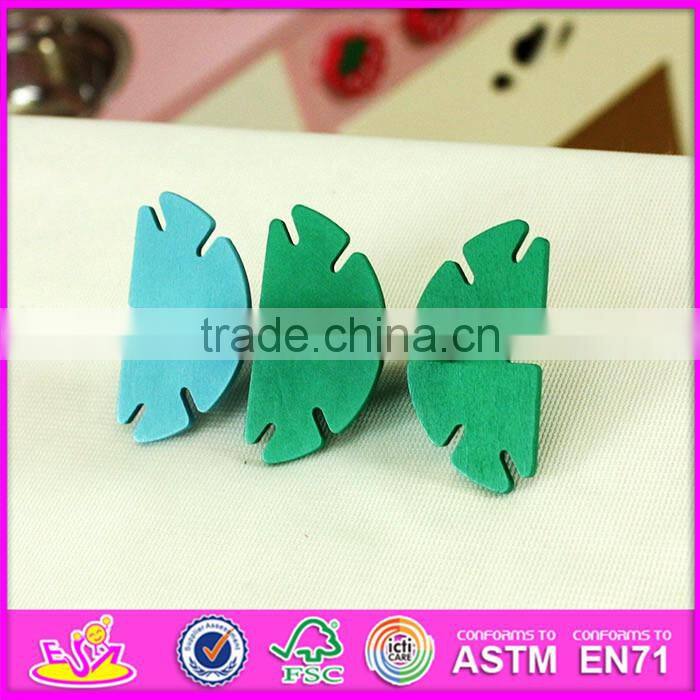 2016 new design children wooden splicing toy, wholesale fashion kids wooden splicing toy W03B055