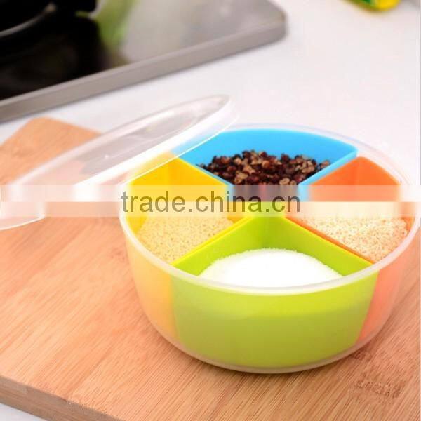Custom Creative Food-Grade Plastic one Big Box + 4 Small box Spice Storage Case Box Supplier