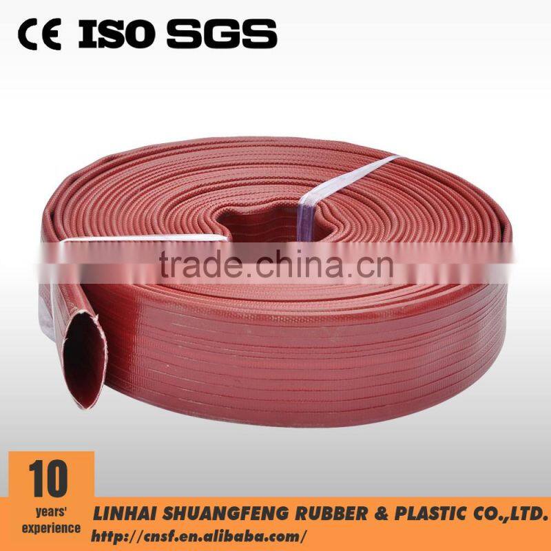 red color High Pressure Pvc Flexible Fire Hose/ Fire Resistant Hose made in China