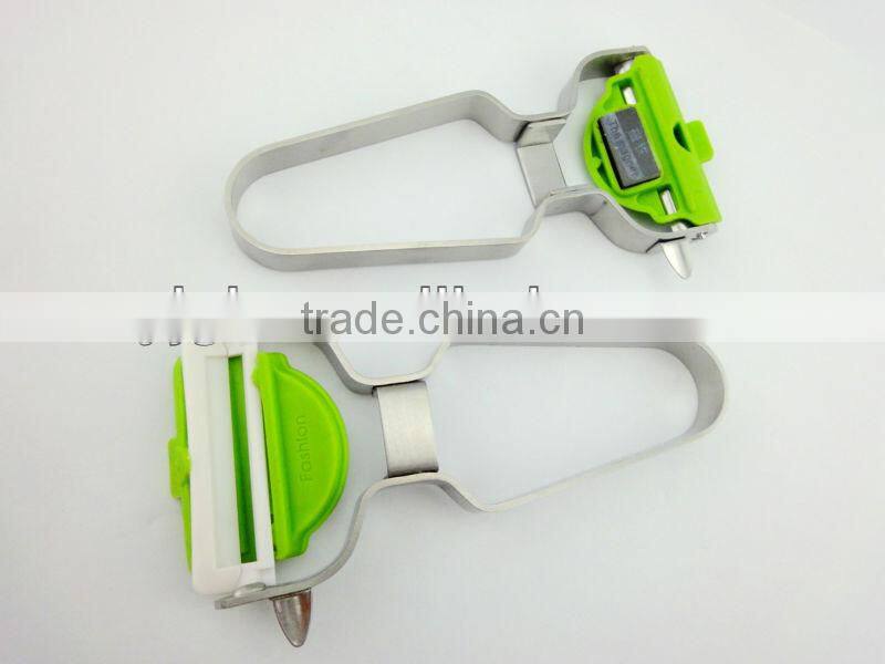 P040 Sampa new designed stainless steel handle ceramic magic peeler
