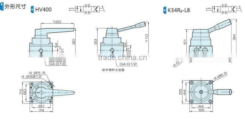 HV.K series Lever hydraulic valve with high quality