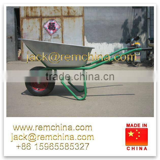 Rem WB6404 galvanized deep tray wheelbarrow for russia type gardening work use