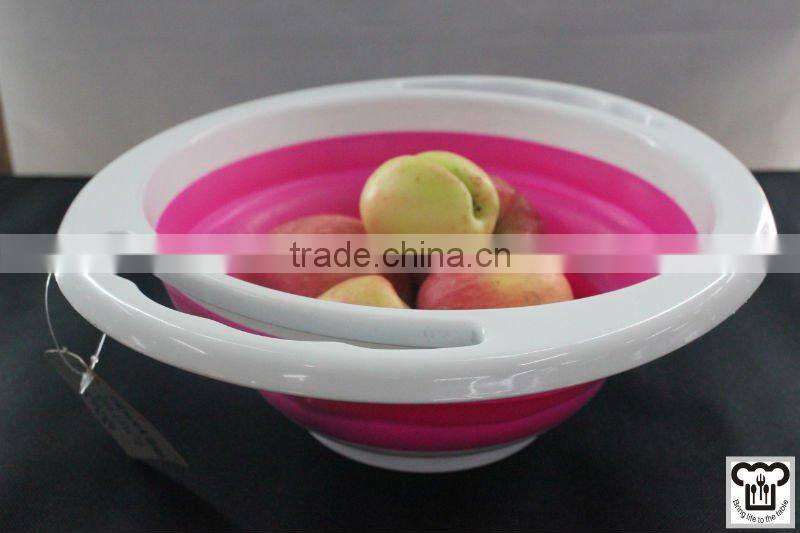Foldable and colorful silicone food colander
