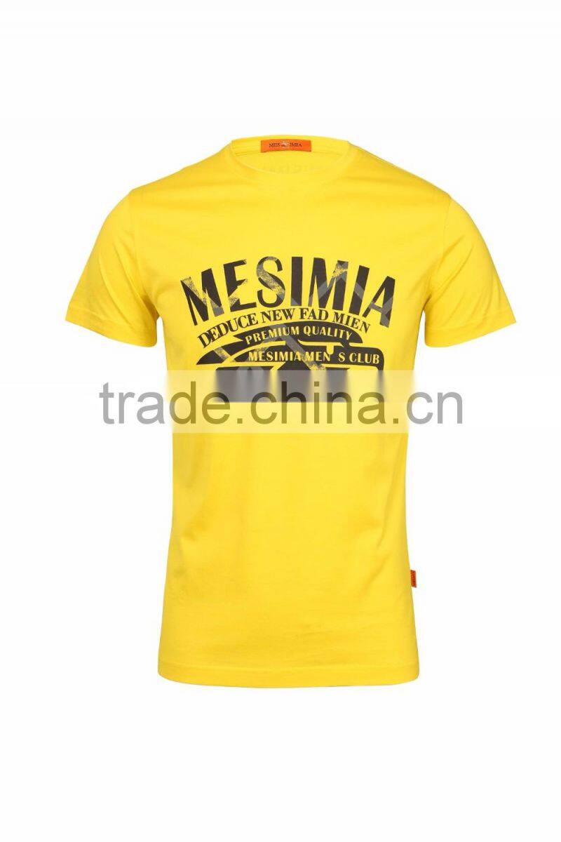 mens fashion design cotton plain bright t shirt