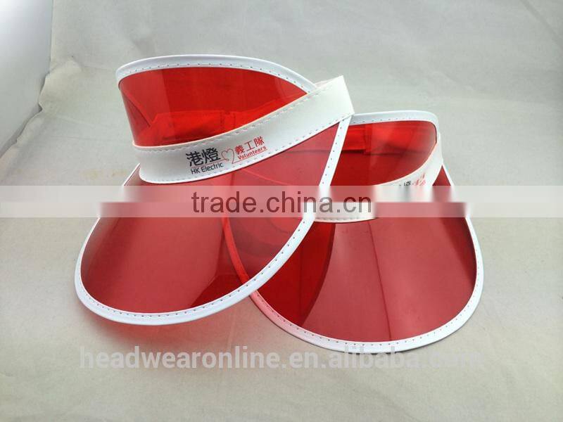 Custom Fashion Cheap Colorful PVC Sun Visor hat
