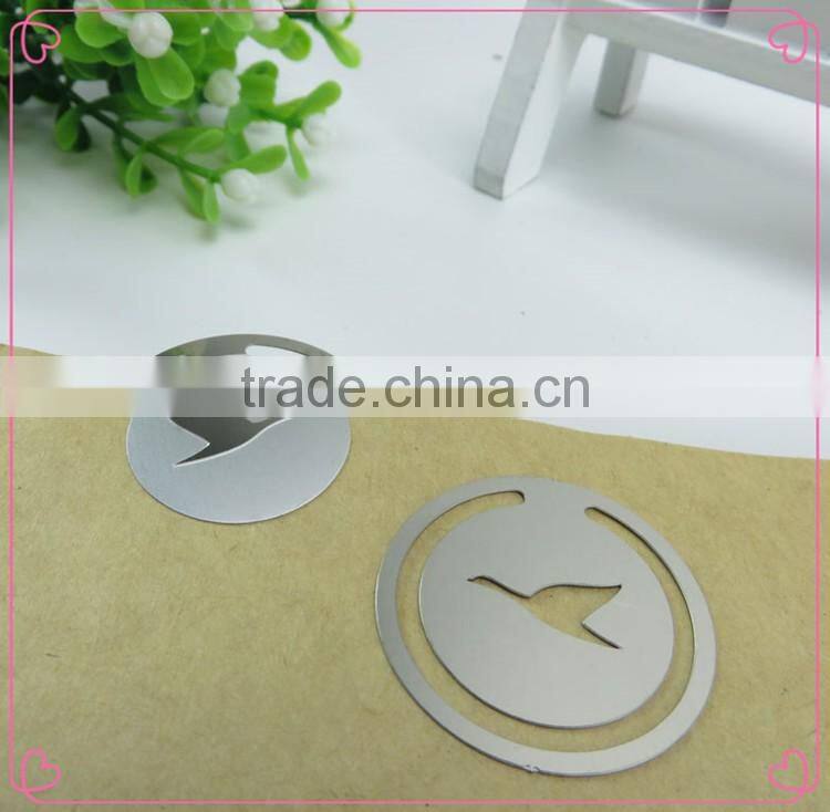 Custom LOGO design engraved silver color metal bookmark gifts