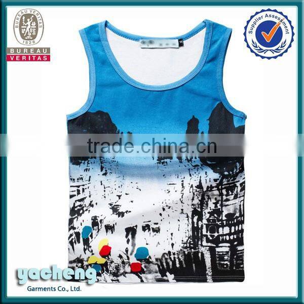 all over sublimation printing tank top men china export clothes oem bodybuild gym vest custom man vest wholesale men tank tops