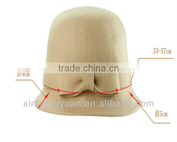 custom autumn and winter new style fashion wool felt hat for girls and women