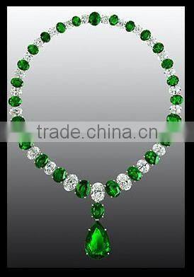COOL! fine cut emerald/peridot drop crystal jewelry for women/bridal