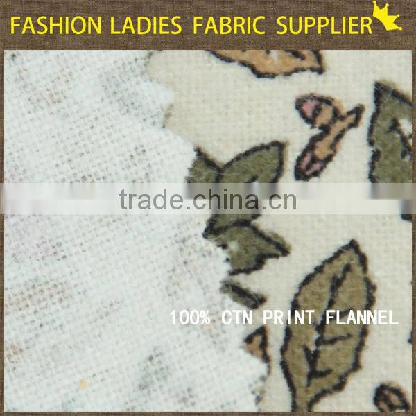 shaoxing textile 100%cotton 20x10 print fabric cotton fabric flannel shirt flannel