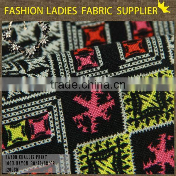 new fashion100% rayon print fabric 3D digital printing flower pattern fabric sloth dress shirt fabric