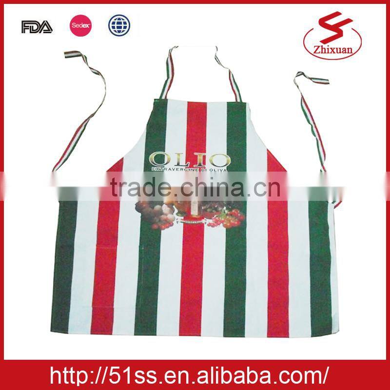 Italy striated cotton apron for cooking