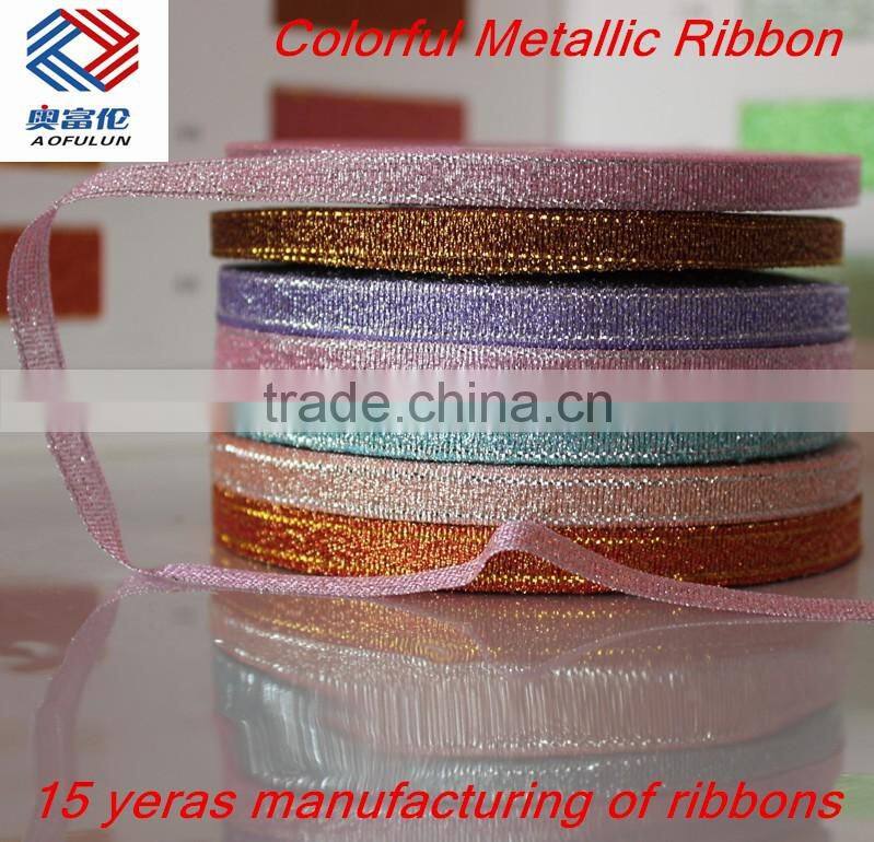 Silver Metallic Ribbon for Gift Package