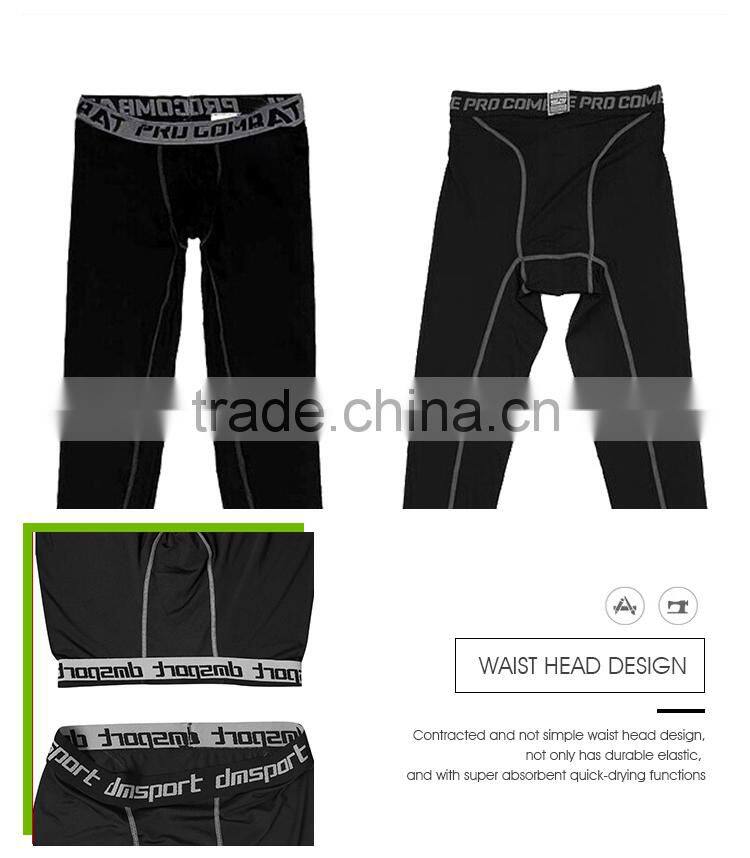 Sportswear compression training mens gym tracksuit,seamless running apparel pants men