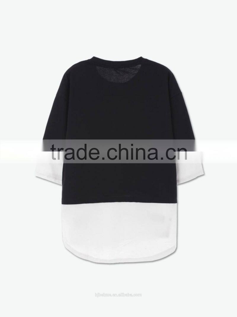 manufacture printing wholesale blank standard long hem gym t-shirt