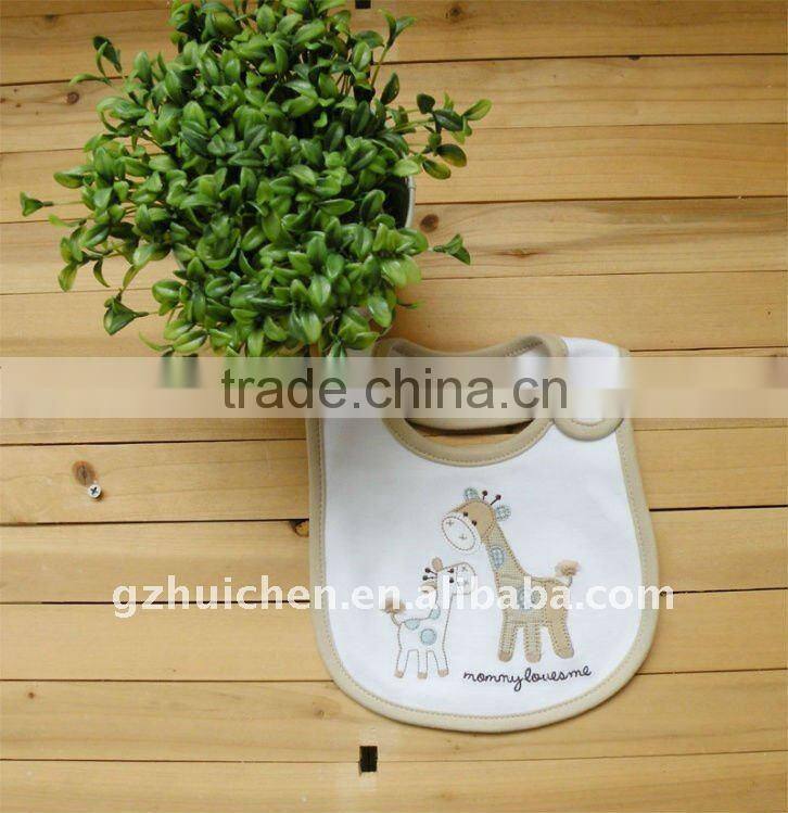 baby clothing cute emobroider waterproof bibs