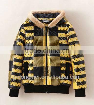 boys stripe print down jacket