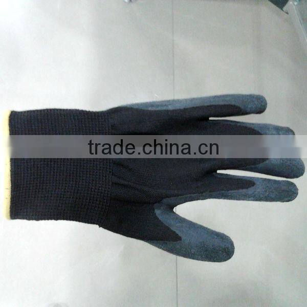13 Guage black Nylon PU Coated Gloves