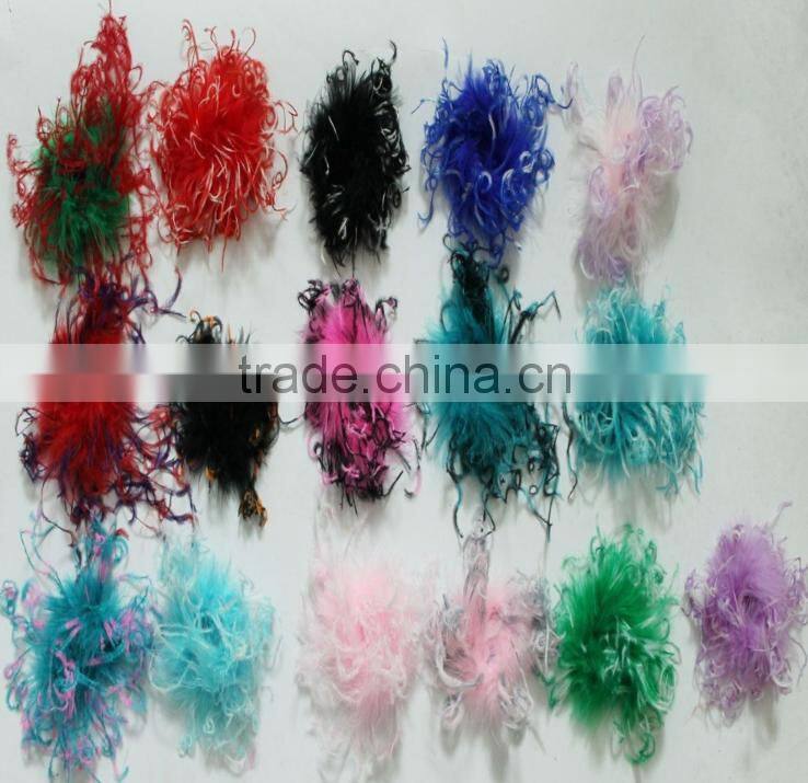Wholesale cheap Artifical colorful ostrich feather curly boas for sale