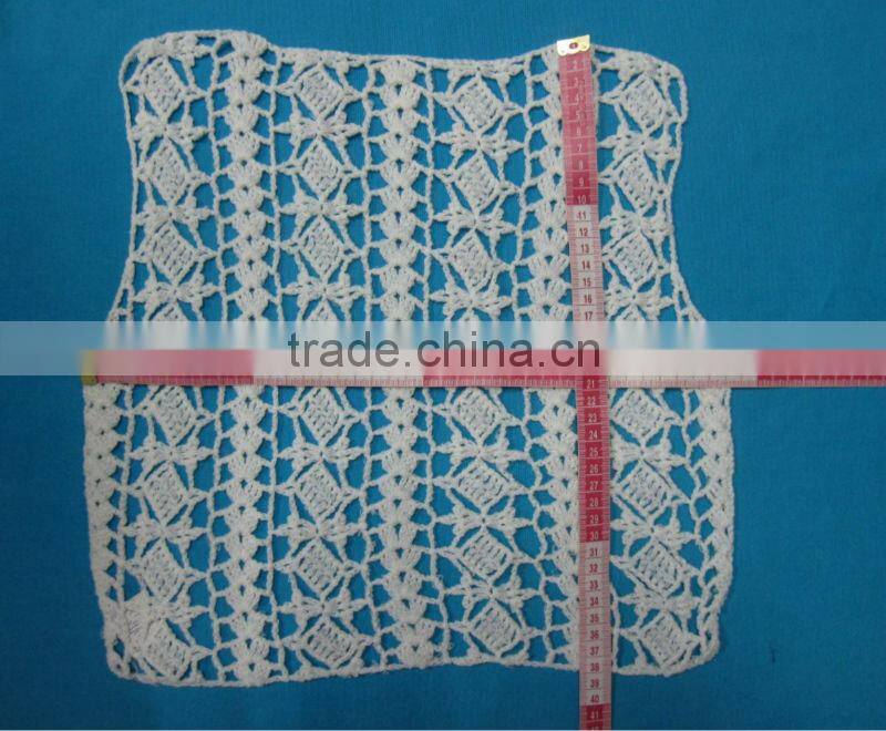 cotton crochet knitted square patch for kid clothes