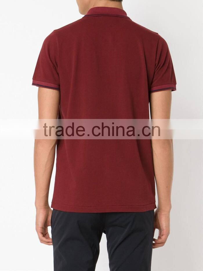 Auburn red cotton classic mens work custom polo shirt