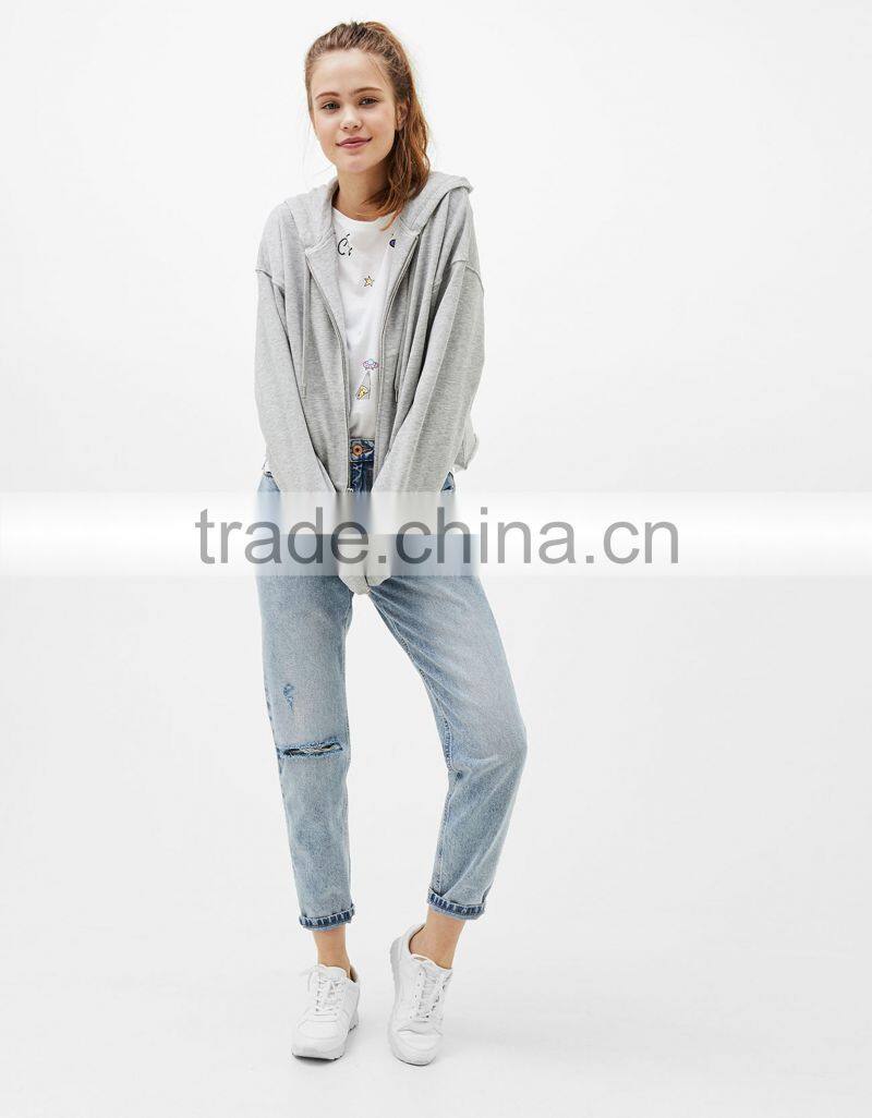 Crop Hoodie Zipper Sweatshirt Cotton Sport Crop Tops Hoodies