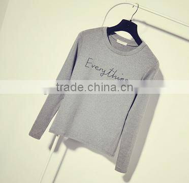 wholesale charming women long sleeve print t-shirt