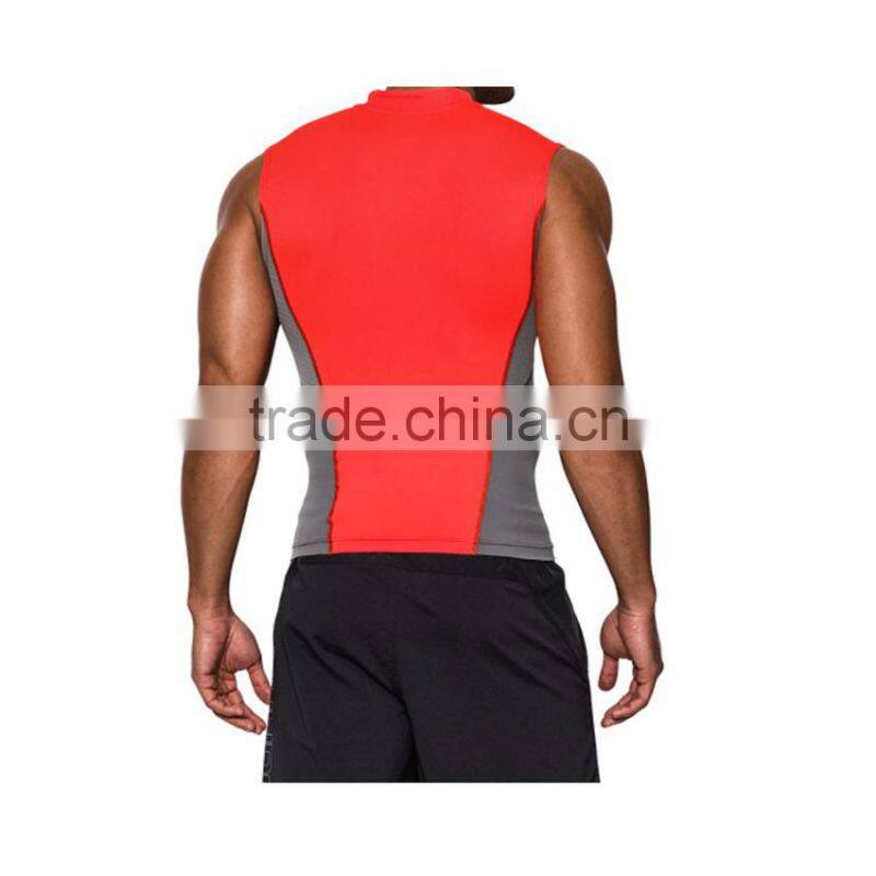 mens custom breathable dri-fit polyester fitness gym singlet