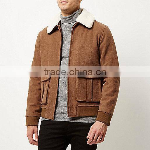 OEM Factory Berber Fleece Collar Padding Fashion Design Coats