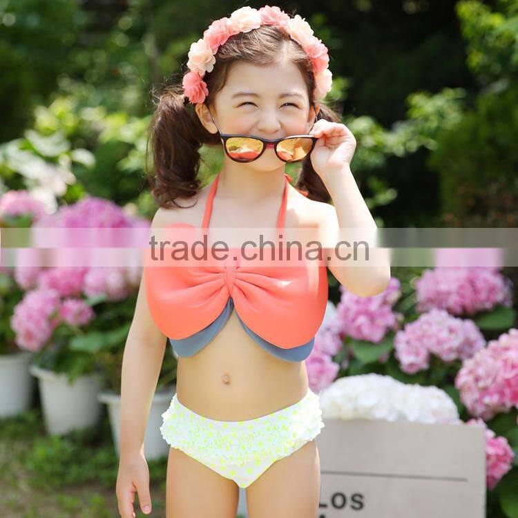 S60580B Girls Bathing Suits Lovely Children Clothing 3Pcs Sets Swimwear