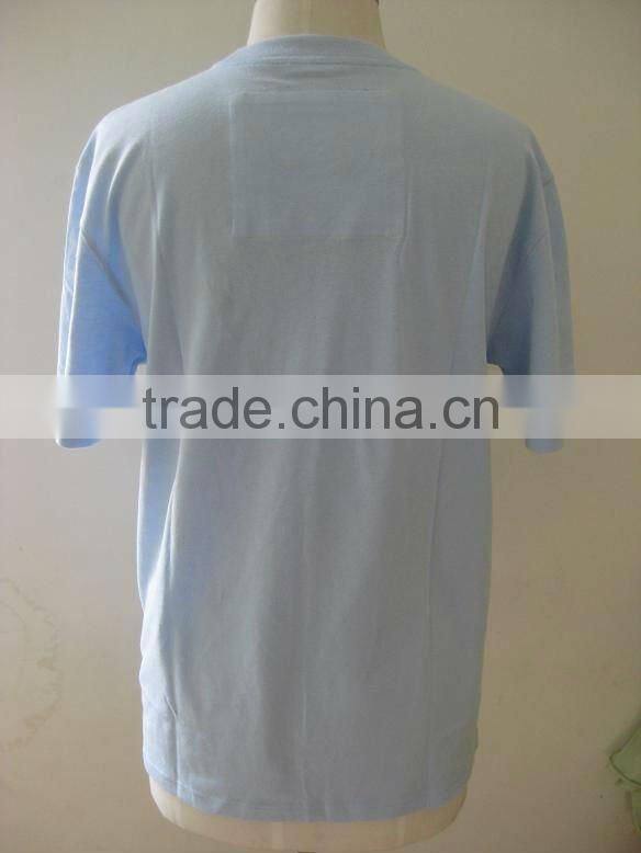 Mens brushed cotton emboridery roundeneck t-shirt FGC13