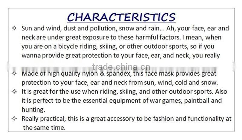 Diving Accessories Hood Cap Protector Face Mask ~Fashion Sun Protection Swimming Face Mask~Guard Head Swimming Cap~Accept Custom