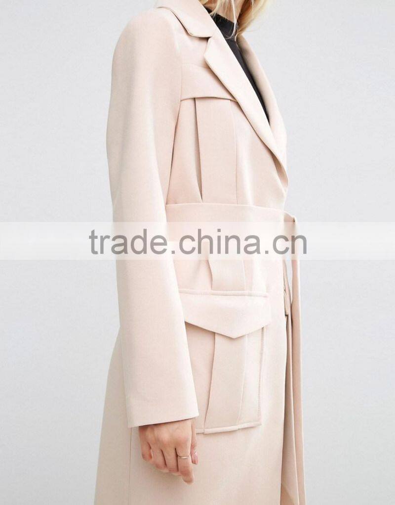 Factory custom fashion elegant women winter lovely coat 2016