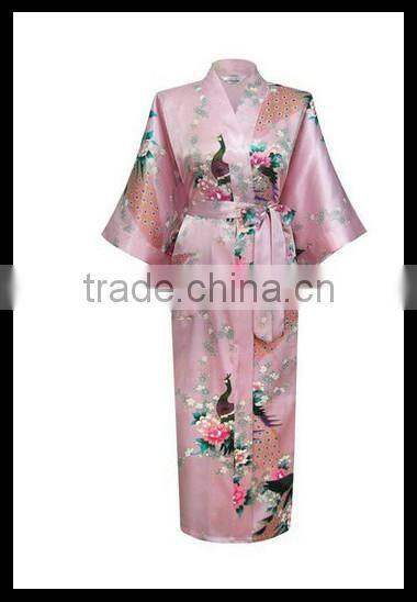 silk robes turkey Stock Woman Sleepwear / Kimono Bathrobe KS0003
