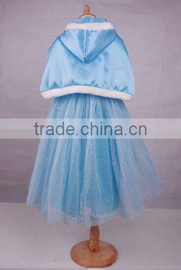 Children Party Cinderella Princess Dress With Cloak