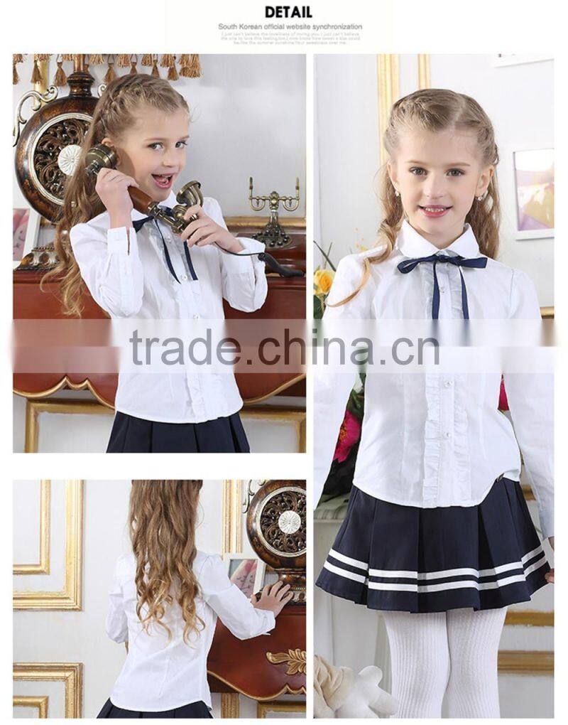 Custom uniform shirts wholesale /Cheap primary school uniform white shirts