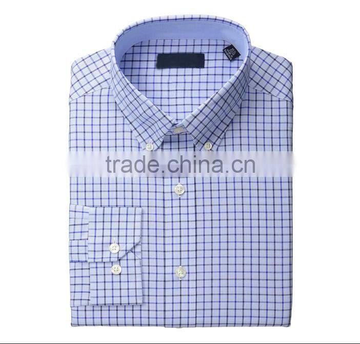 China shirt supplier customise high quality machine cleaning button down collar plaid shirt
