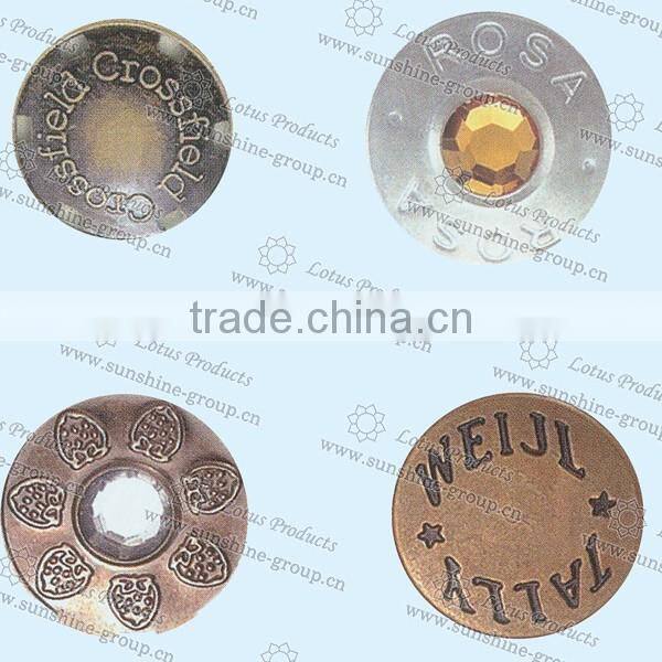 Customized Cheap Good Quality Alloy Garment Button Snap Button Metal Button