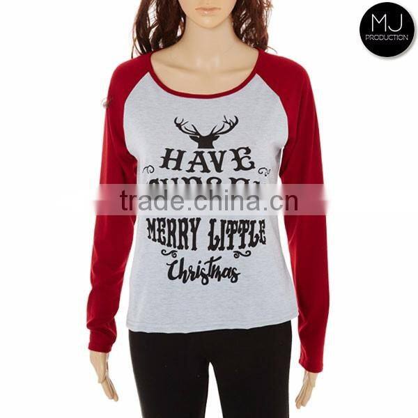 FACTORY wholesale christmas raglan shirts