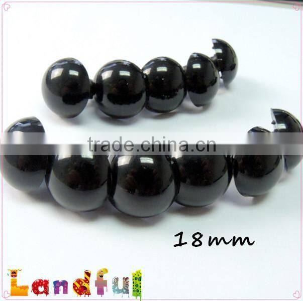 18mm Black Plastic Animal Eyes Handcraft Eyes For Wool Needle Felt Doll