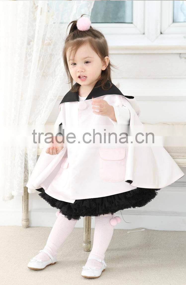 High fashion boutique clothing baby cape latest hooded satin cape for girls