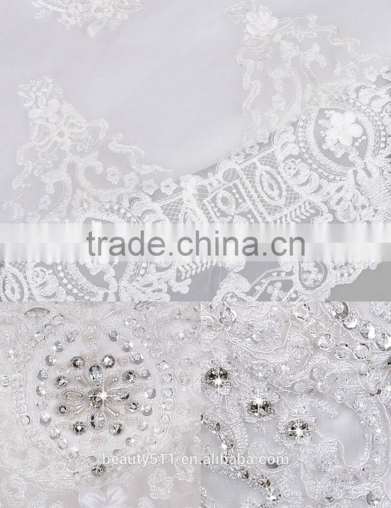 Wholesale Sweetheart short Sleeve Lace Wedding Dresses Beaded Sweetheart Nackline Mermaid Lace wedding dress 2017 F12601