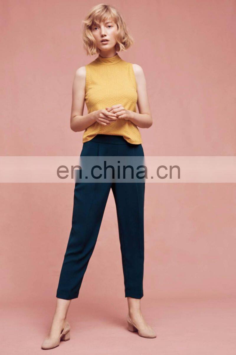 Pullover Sleeveless Top Vest Mockneck Knit Tank Custom Knit Sweater Women