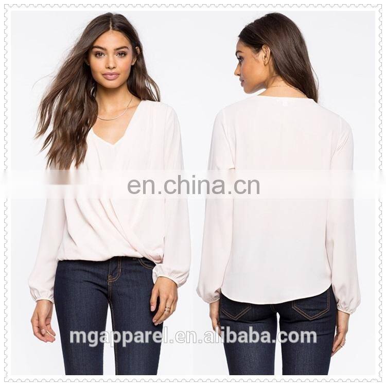 new arrival chinese v neck blouse for girl fashion designs wholesale alibaba
