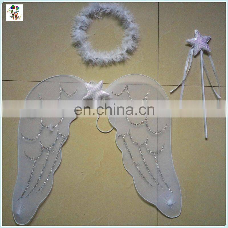 Colorful Kids Girl Party Princess Fairy Butterfly Wings with Headband Wand Skirt HPC-0800
